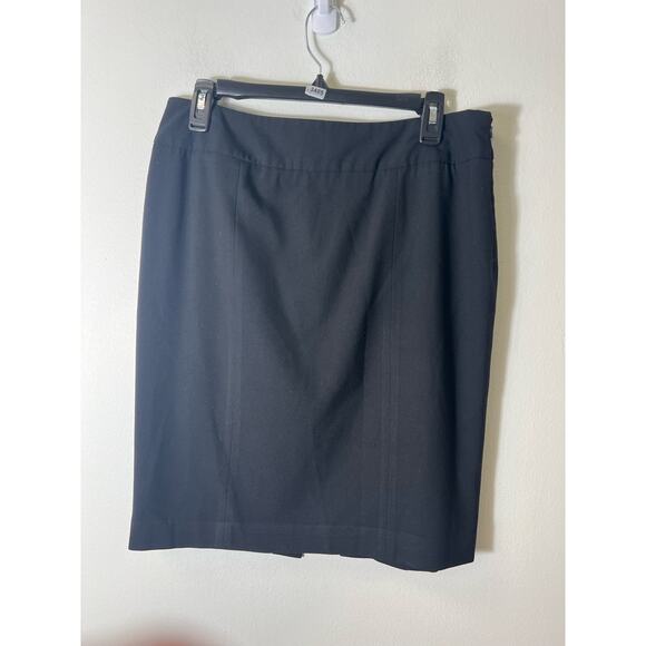 Kenneth Cole Reaction Black Knee Length Pencil Skirt Sz 10 - Picture 1 of 4